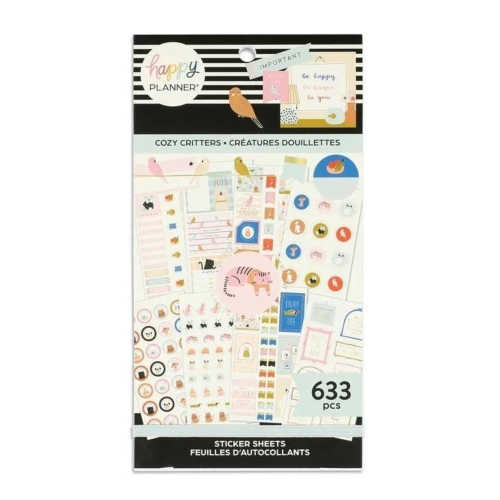 Happy Planner COZY CRITTERS Sticker Sheets 633 Pcs Planner‎ Stickers